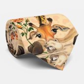Romantische Giraffe - Gentleman - Funny Krawatte (Gerollt)