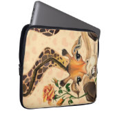 Romantische Giraffe - Gentleman - Funny Laptopschutzhülle (Vorne Rechts)