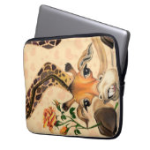 Romantische Giraffe - Gentleman - Funny Laptopschutzhülle (Vorderseite Links)