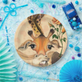 Romantische Giraffe - Gentleman - Funny Pappteller (Party)