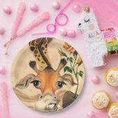 Romantische Giraffe - Gentleman - Funny Pappteller (Party)