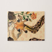 Romantische Giraffe - Gentleman - Funny Puzzle (Horizontal)