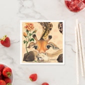 Romantische Giraffe - Gentleman - Funny Serviette (Beispiel)