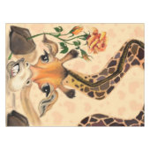 Romantische Giraffe - Gentleman - Funny Tischdecke (Vorderseite (Horizontal))