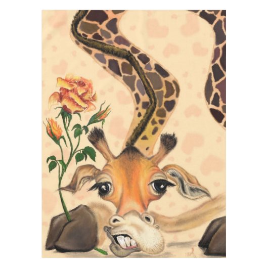 Romantische Giraffe - Gentleman - Funny Tischdecke (Vorderseite)