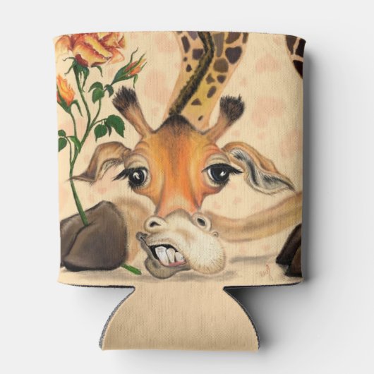 Romantische Giraffe - Gentleman - Ihren Text hinzu Dosenkühler (Rückseite)