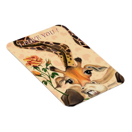 Romantische Giraffe - Gentleman - Ihren Text hinzu Magnet (Rechte Seite)