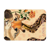 Romantische Giraffe - Gentleman - Ihren Text hinzu Magnet (Horizontal)