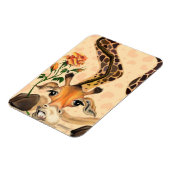 Romantische Giraffe - Gentleman - Ihren Text hinzu Magnet (Linke Seite)