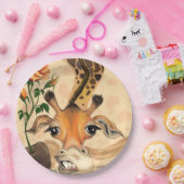 Romantische Giraffe - Gentleman - Ihren Text hinzu Pappteller (Party)