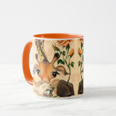 Romantische Giraffe - Gentleman - Ihren Text hinzu Tasse (Vorderseite Links)