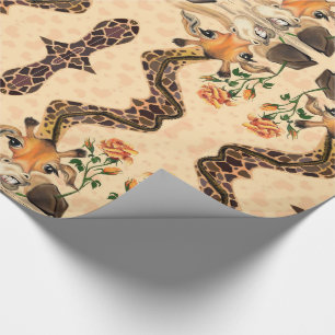 Romantische Giraffe - Gentleman - Lustig Geschenkpapier