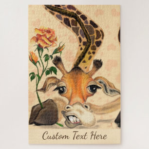 Romantische Giraffe Lustiges Puzzle-Geschenk mit i Puzzle