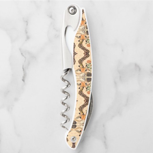 Romantische Giraffe mit Korkenzieher der Rose (Vorderseite)