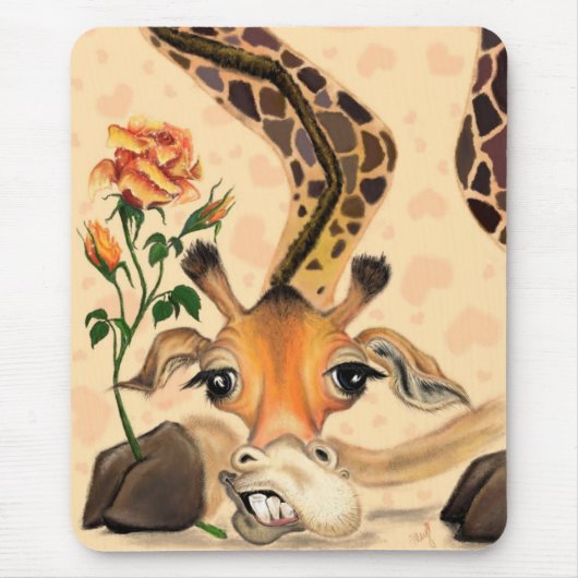 Romantische Giraffe Mouse Pad Gentleman Playful Mousepad (Vorne)