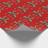 Romantische Giraffen getechtes Muster Geschenkpapier (Ecke)