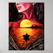 Romantische Girl Poster - Malerei Kunst (Vorne)
