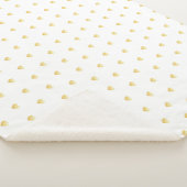 Romantische Girly Gold Herz Imitate Design Sherpadecke (3/4)