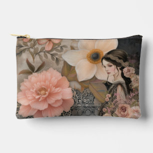 Romantische Girly Vintag Floral Abstrakt Collage Zubehörtasche