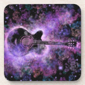 Romantische Gitarrenmusik - Coaster Lila Getränkeuntersetzer (Vorderseite)