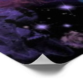 Romantische Gitarrenmusik Lila Postermalerei Poster (Ecke)