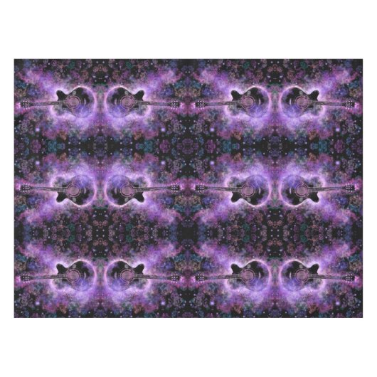 Romantische Gitarrenmusik Lila Tischdecke (Vorderseite (Horizontal))