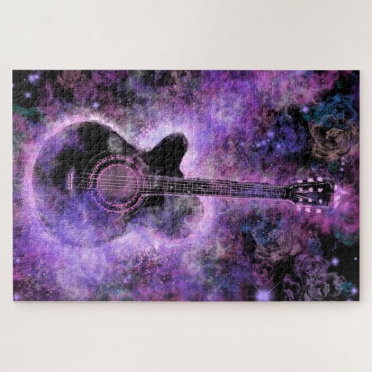 Romantische Gitarrenmusik Puzzle Geschenk (Horizontal)