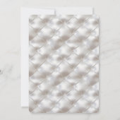 Romantische Glam White Imitats Leather Wedding Einladung (Rückseite)