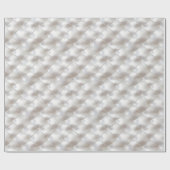 Romantische Glam White Imitats Leather Wedding Geschenkpapier (Flach)