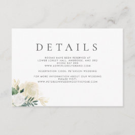 Romantische Glitzer Rose Begleitkarte