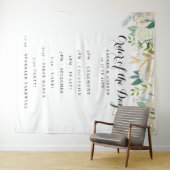 Romantische Glitzer-Rose Hochzeitorden Wandteppich (Beispiel (Horizontal))