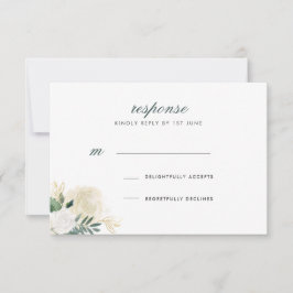 Romantische Glitzer Rose Hochzeitsreaktion Einladung