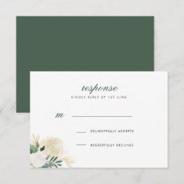 Romantische Glitzer Rose Hochzeitsreaktion Einladung