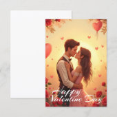 Romantische glückliche Valentinstag-Paar-Kunst (Vorne/Hinten)