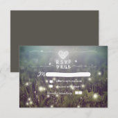 Romantische Glühbirnen Hochzeit RSVP Karte (Vorne/Hinten)