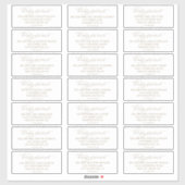 Romantische Gold Calligraphy Guest Address Labels (Blatt)