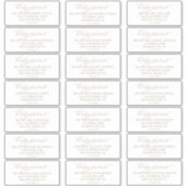 Romantische Gold Calligraphy Guest Address Labels (Vorderseite)