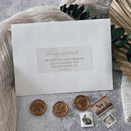 Romantische Gold Calligraphy Guest Address Labels