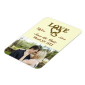 Romantische Gold-Interlocking hört Ihr Foto Magnet (Linke Seite)