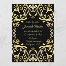 Romantische Gold-Islamische Hochzeitseinladung Einladung