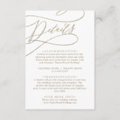 Romantische Gold-Kalligrafie-Details-Einschlusskar Begleitkarte (Vorderseite)