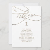 Romantische Gold Tischnummer Seekartenkarte (Rückseite)