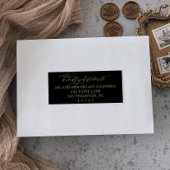 Romantische Gold- und Black-Gästetiketten Aufkleber