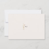 Romantische Goldblush Pressed Blume QR Code UAWG RSVP Karte (Rückseite)