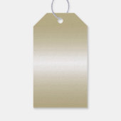 Romantische Goldbucht & Glitzer 50. Hochzeit Geschenkanhänger (Rückseite)