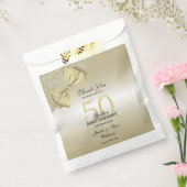 Romantische Goldbucht & Glitzer 50. Hochzeit Geschenktütchen (Versiegelt)