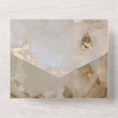 Romantische Goldcreme All In One Einladung (Rückseite)