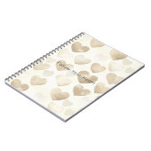 Romantische Goldcreme-Herzen Notizblock (Linke Seite)
