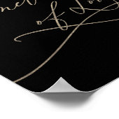 Romantische Golden-Black-Generationen der Liebe Poster (Ecke)