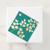 Romantische goldene Blätter Gastgeschenk Hochzeit Geschenkanhänger (Beispiel)